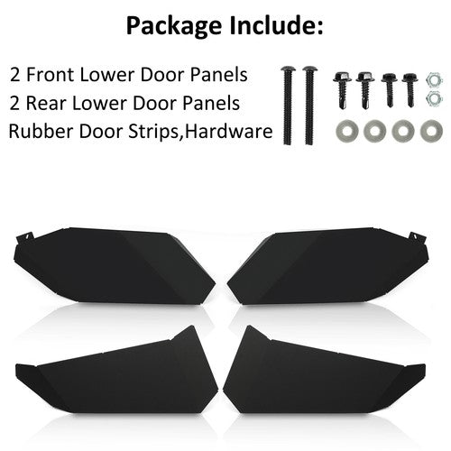 Solid Spare Lower Door Inserts Panels Aluminum for Can Am Maverick X3 Max Turbo 2017-2024