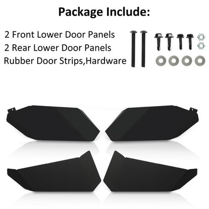 Solid Spare Lower Door Inserts Panels Aluminum for Can Am Maverick X3 Max Turbo 2017-2024