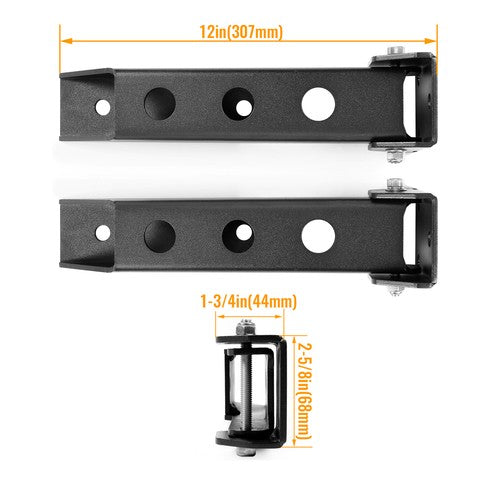 Solid Spare Pair Rear Tailgate Door Hinges Set Powder Coated for Jeep Wrangler JK 2007-2018
