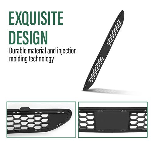 Solid Spare Front Bumper Lower Grille Grill Black Fit For For 2019-2020 Hyundai Santa Fe