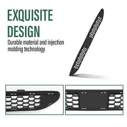 Solid Spare Front Bumper Lower Grille Grill Black Fit For For 2019-2020 Hyundai Santa Fe