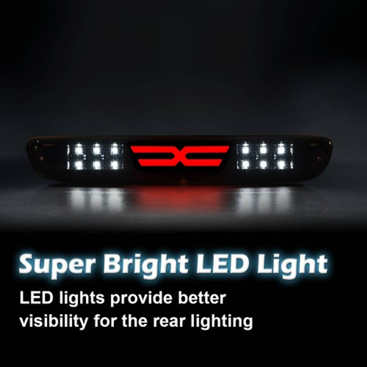 Solid Spare Fit For 04-12 Chevy Colorado/GMC Canyon LED 3rd Brake Light Cargo Lamp Black