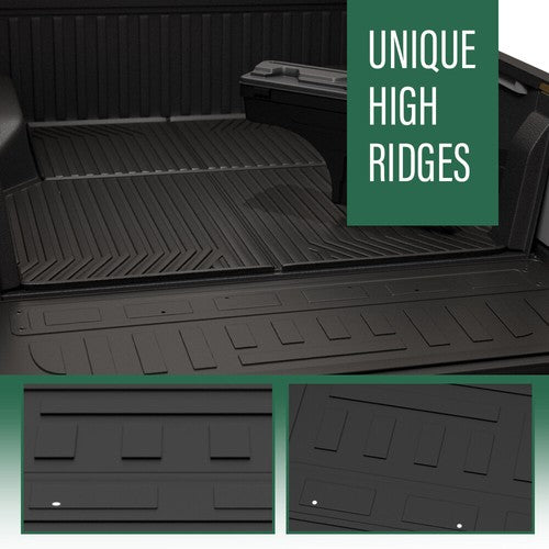 Solid Spare Fit For 2014-2018 Silverado Sierra 1500 5.8FT All Weather TPE Truck Bed Mat