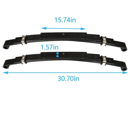 Solid Spare Heavy Duty Rear 4 Leaf Springs for EZGO TXT 1995-2013 Golf Cart (Set of 2) New