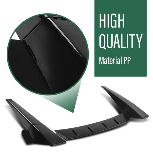 Solid Spare Window Rear Roof Spoiler Fit For Honda Civic 2016-2021 Gloss Black Type-R Style
