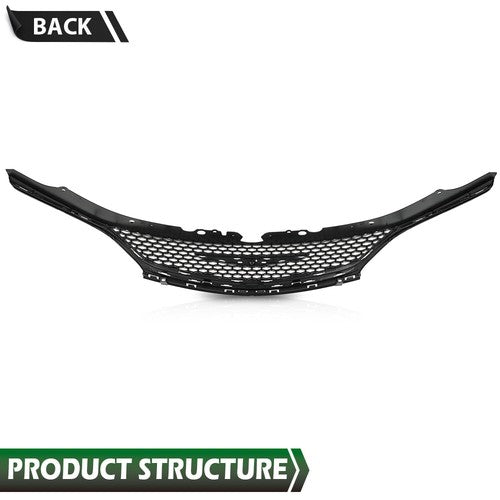 Solid Spare Fit For 2015 2016 2017 Chrysler 200 Front Bumper Upper Grille Grill 68103934AC