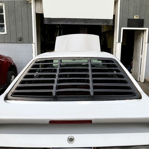 Solid Spare For Ford Mustang Fastback 1979-1993 Black Rear Window Louver Sun Shade Cover ABS