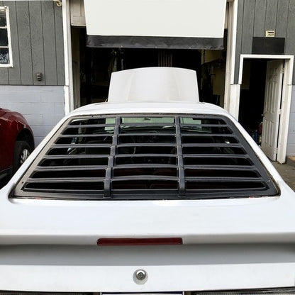 Solid Spare For Ford Mustang Fastback 1979-1993 Black Rear Window Louver Sun Shade Cover ABS