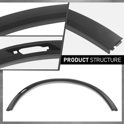 Solid Spare Front Left Side Fender Flare Wheel Molding Trim Fit For 2017-2024 Cadillac XT5
