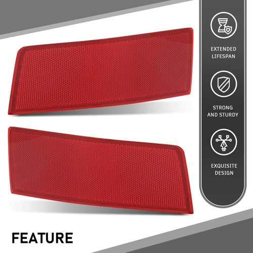 Solid Spare Rear Bumper Reflector Light Fit For 10-12 Mercedes Benz GLK250 GLK350 Left+Right
