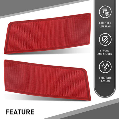 Solid Spare Rear Bumper Reflector Light Fit For 10-12 Mercedes Benz GLK250 GLK350 Left+Right