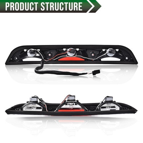 Solid Spare Fit For 2015-2020 Ford F150/17-21 F250 F350 F450 Ranger LED 3rd Brake Tail Light