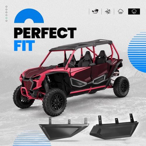 Solid Spare Black Plastic Front+Rear Lower Door Panel For Honda Talon 1000X-4 2020-2024