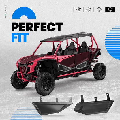 Solid Spare Black Plastic Front+Rear Lower Door Panel For Honda Talon 1000X-4 2020-2024