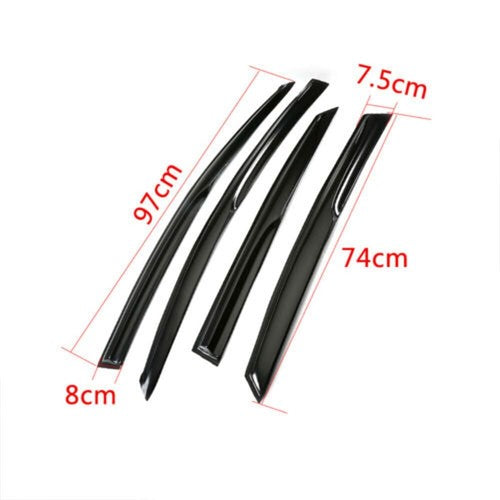 Solid Spare For 2013-2015 Nissan Altima Sedan Window Visor Rain Guard Deflector JDM 3D Wavy
