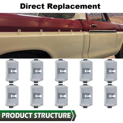 Solid Spare Bed Side Belt Molding Trim Clips Fit For 73-79 Ford F100 F150 F250 F350 Bronco