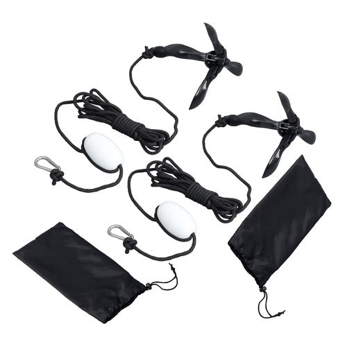 Solid Spare 2-Pack Folding Anchor Set 3.2kg Black For Grapnel Boat Marine Kayak