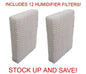 Solid Spare EFP Humidifier Filter for Vornado HU1-0007-11, HU1-0021 (12-Pack)