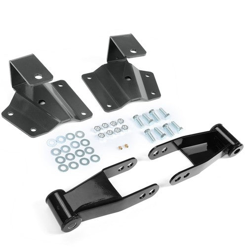 Solid Spare 4'' Drop Kit Shackles&Hangers For 99-2005 2006 Chevy Silverado/GMC Sierra 1500