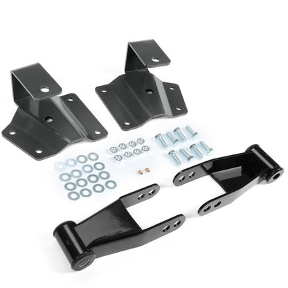 Solid Spare 4'' Drop Kit Shackles&Hangers For 99-2005 2006 Chevy Silverado/GMC Sierra 1500