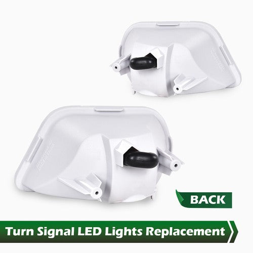 Solid Spare Fit For 1998-2002 Pontiac Firebird Trans Am Front Bumper LED Turn Signal Lights