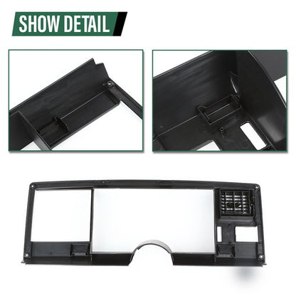 Solid Spare Gauge Cluster Dash Bezel Trim Black Fit For 1988-1994 Chevrolet GMC C/K Truck