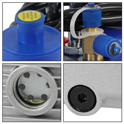 Solid Spare Air Vacuum Pump 110V 9.6 CFM 1 HP Singl-Stage Rotary Vane HVAC For R134a Systems