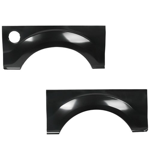 Solid Spare Pair of Black Rear Wheel Arch Steel Quarter Panels For 09-14 Ford F150 F-150