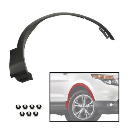 Solid Spare Fit For 2011-2015 Ford Explorer Front Right Fender Flare Wheel Well Arch Molding