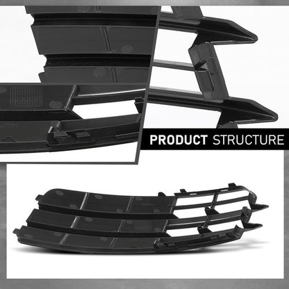Solid Spare Fit For 2011-2014 Audi A7 Front Bumper Insert Fog Light Cover Left+Right Side