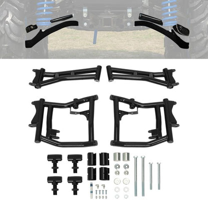 Solid Spare For 16+ Polaris General / 4 High Clearance 1.5" Offset Rear A-Arms Powder Coated
