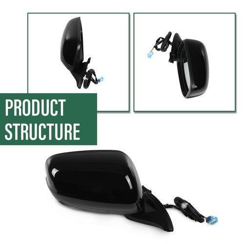 Solid Spare Manual Folding Power Mirror Driver & Passenger Side Fit For 2009-2014 Honda Fit