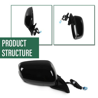 Solid Spare Manual Folding Power Mirror Driver & Passenger Side Fit For 2009-2014 Honda Fit