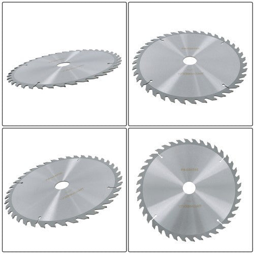 Solid Spare Heavy-Duty 10"×30mm×40T Carbide Saw Blade for Wood & Metal, Silver Finish