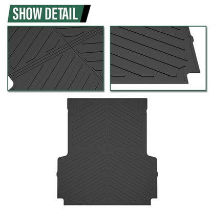 Solid Spare Fit For 2020-2024 Jeep Gladiator JT 5FT All Weather TPE Truck Bed Mat Protection