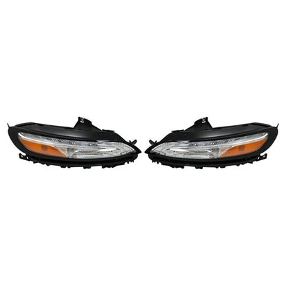 Solid Spare Right&Left Headlight w/LED DRL/Ballast Halogen Lamp For Jeep Cherokee 2014-2018