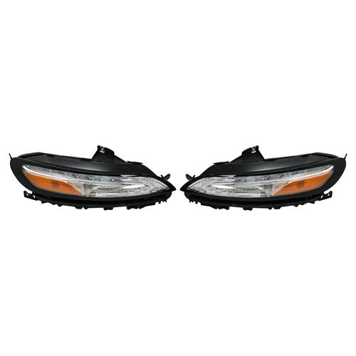 Solid Spare Right&Left Headlight w/LED DRL/Ballast Halogen Lamp For Jeep Cherokee 2014-2018
