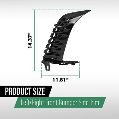 Solid Spare Front Bumper Trim W/o Sensor Hole Fit For 2025 Toyota Camry SE Sedan Left+Right