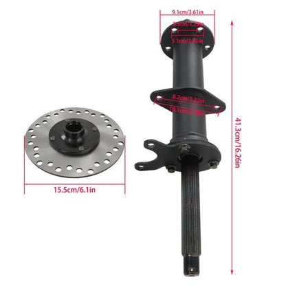 Solid Spare 40" Rear Axle Kit ?3 Stud Hub?For 5" wheels For Go Kart Golf Cart ATV