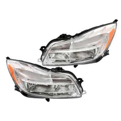 Solid Spare For Buick Regal 2011 2012 2013 Right+Left Side Halogen Headlights Assembly Clear