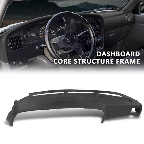 Solid Spare Fit For 1989-1995 Toyota 4Runner & Pickup TPE Dashboard Dash Cover Overlay Black