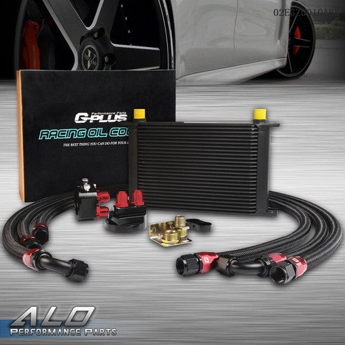Solid Spare Universal 25 Row 10AN Aluminum Engine Oil Cooler Filter Adapter Relocation Kit