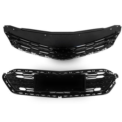 Solid Spare Front Upper Middle Lower Grille For Chevrolet Cruze 2016 2017 2018 Chrome New
