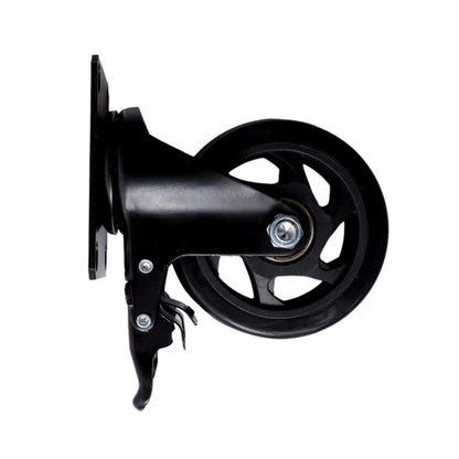 Solid Spare 4 Inch Universal Heavy Duty Swivel Caster Wheels × 4 with Brakes Black