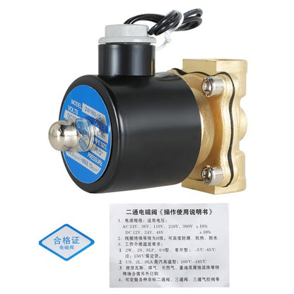 Solid Spare Electric Solenoid Valve 12V DC 1/2" NPT Brass Water Air Gas Viton NC