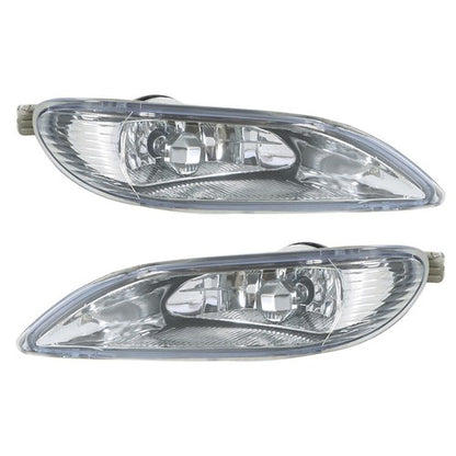 Solid Spare Tail Light Right Black+Pair Fog Lights Chrome For 2002-2004 Toyota Camry Clear