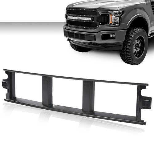 Solid Spare Fit For 2018-2020 Ford F-150 Front Bumper Center Cover Insert Trim Panel Black