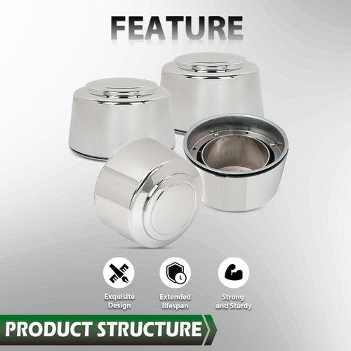 Solid Spare 4X 16 Inch Wheel Center Hub Caps Rim Nut Covers Fit For Ford Truck 8 Lug