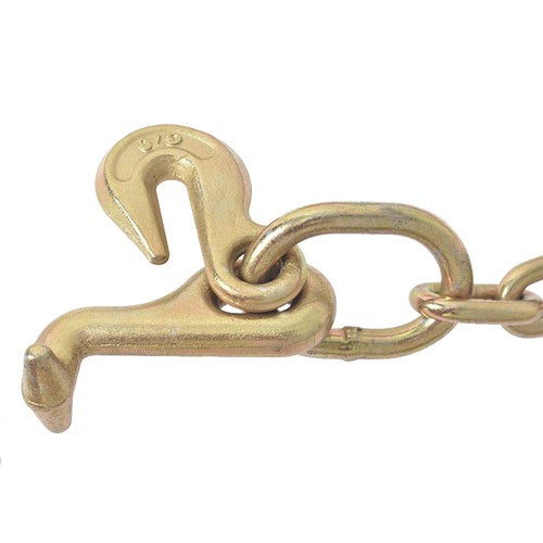 Solid Spare USA Grade 70 Wrecker Tow Chain 5/16 x 6 FT 15" Axle J Hook Hook Rollback Carrier