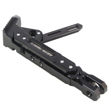 Solid Spare Motorcycle CNC Aluminum Alloy Adjustable Kickstand Foot Side Stand Black